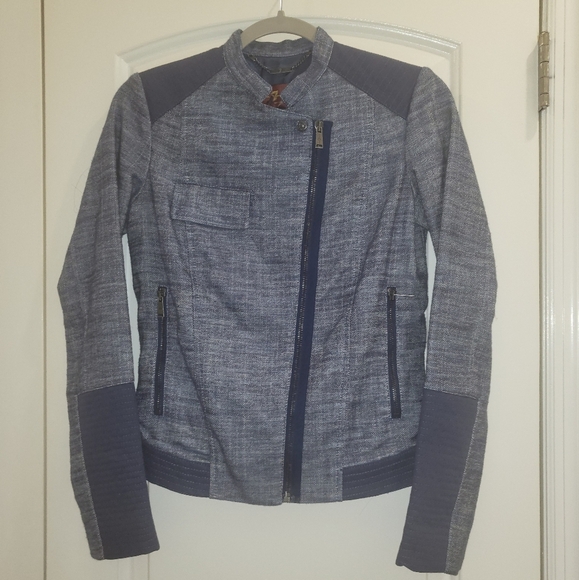 5. NWT 7 FOR ALL MANKIND MARL BOMBER SIZE XS - Picture 2 of 12